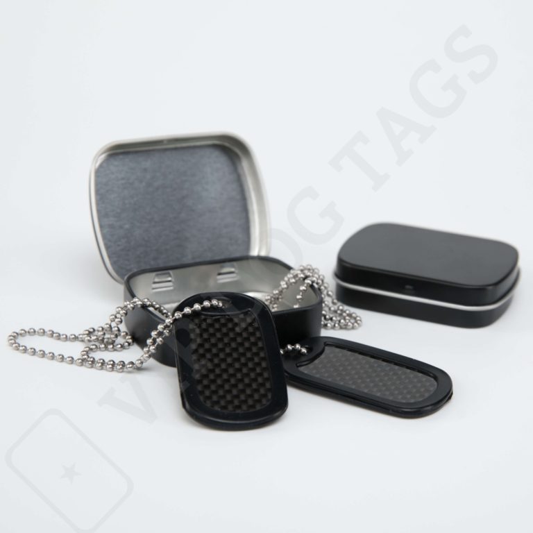 Dárková krabička kovová černá pro Identifikační známky, Gift box for Dog Tags - 653446